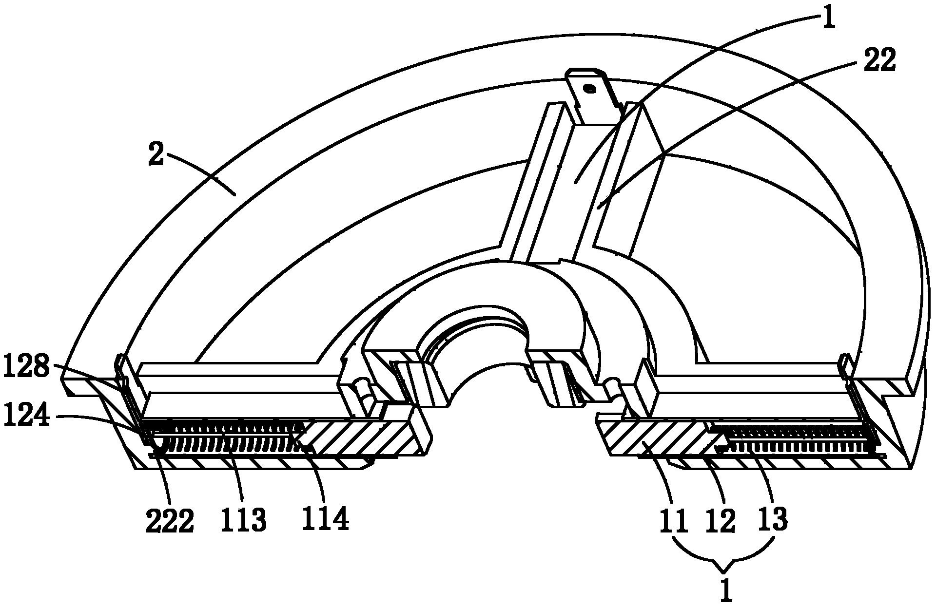 Carbon brush mounting structure, motor and motor assembling method