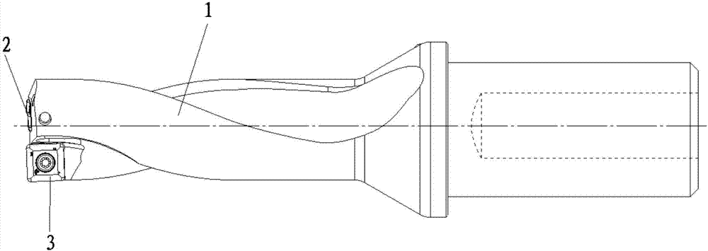 Drilling tool effectively avoiding damage of cutting edge