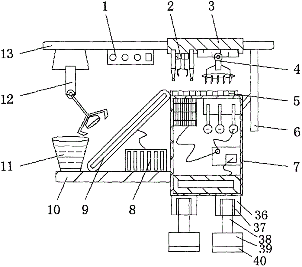 Lift type welded tube discharging device based on ZigBee technology