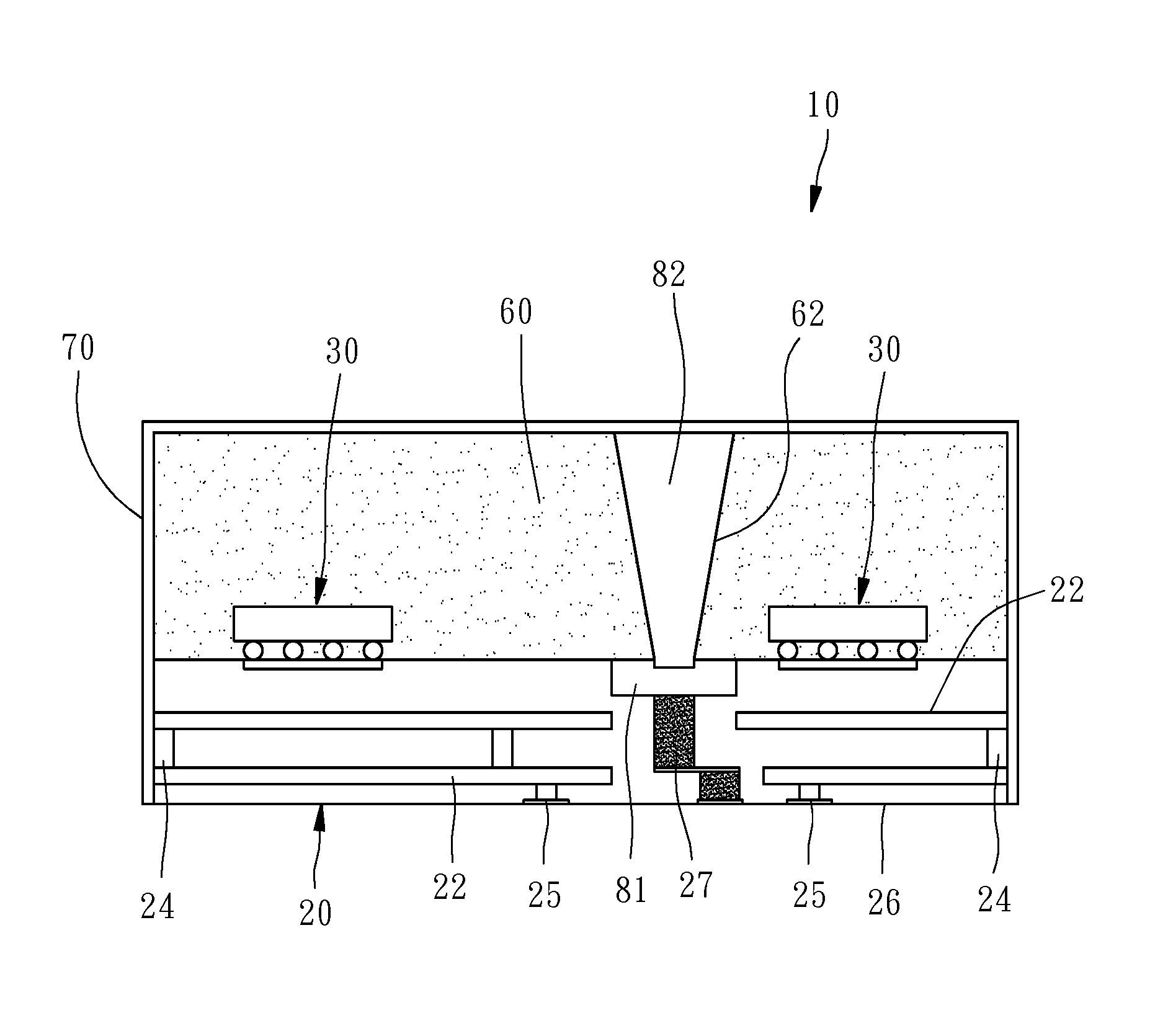 Package structure with conformal shielding and inspection method using the same