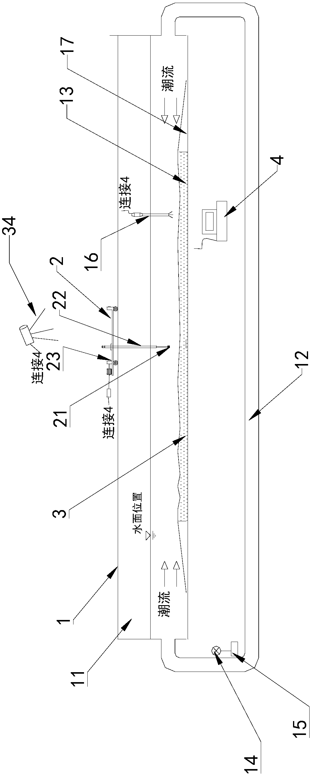 Device and experimental method for simulating influence on pipeline project by seabed tide sand waves