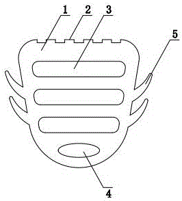 Protection rubber strip of groove rail flangeway