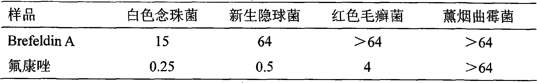 Brefeldin A-producing bacteria and method for preparing brefeldin A by fermentation