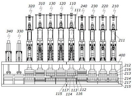 Cooling system in 3D (three dimensional) curved glass hot pressing device and cooling method