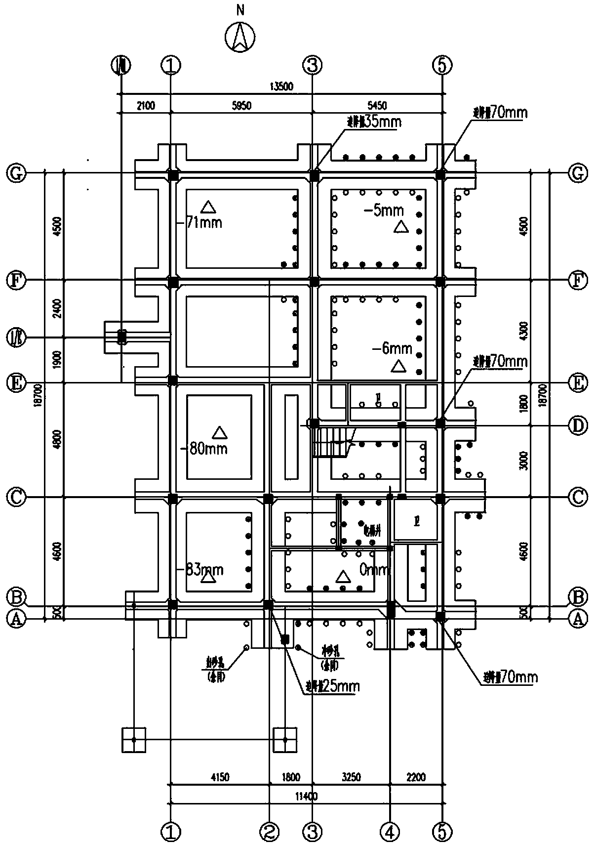 House shallow vertical punching sand pumping deskewing device and method