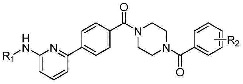 6-phenylpyridine-2-amine Bcr-Abl inhibitors as well as preparation method and application thereof