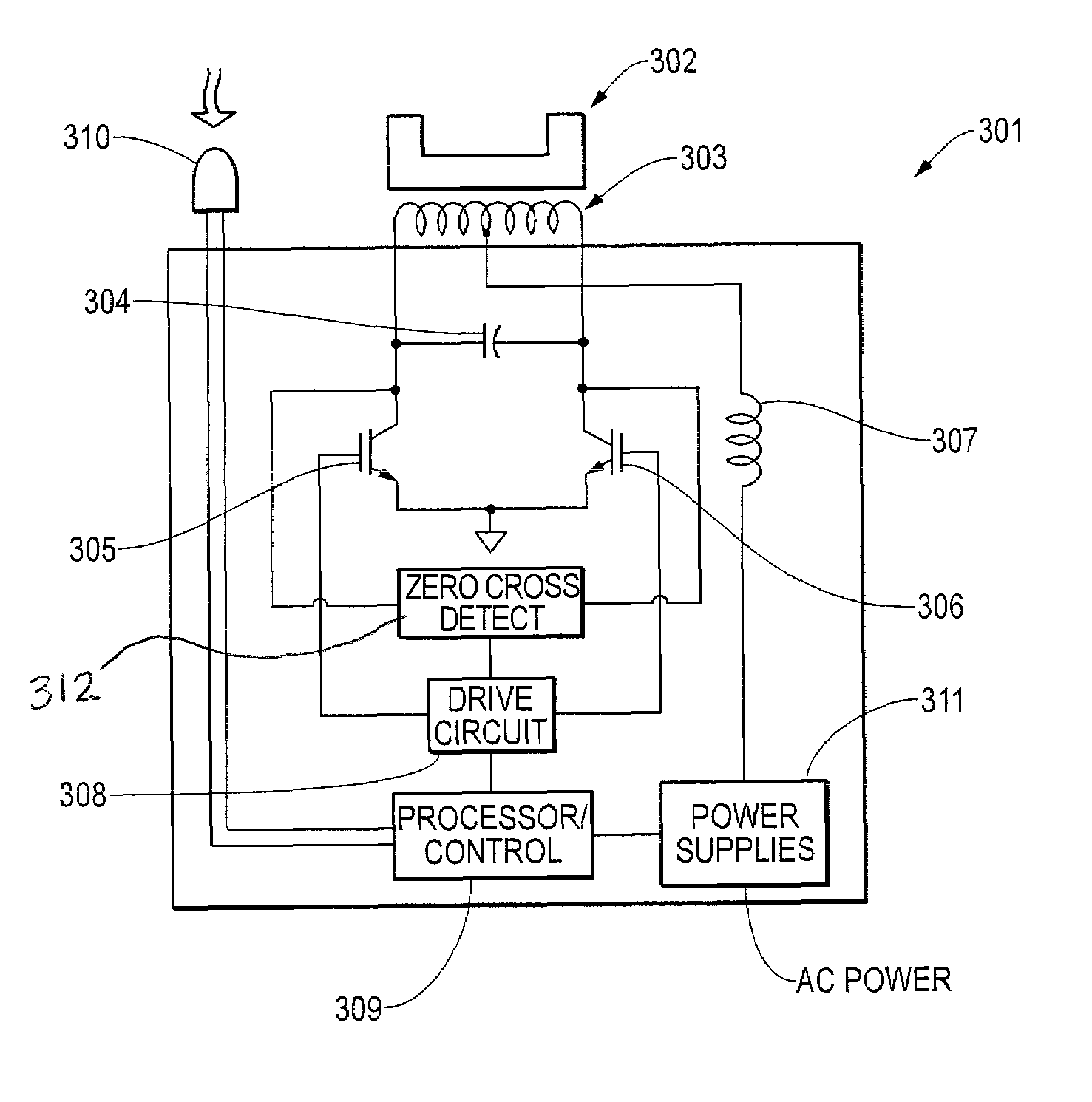 Wireless power transfer system for glass