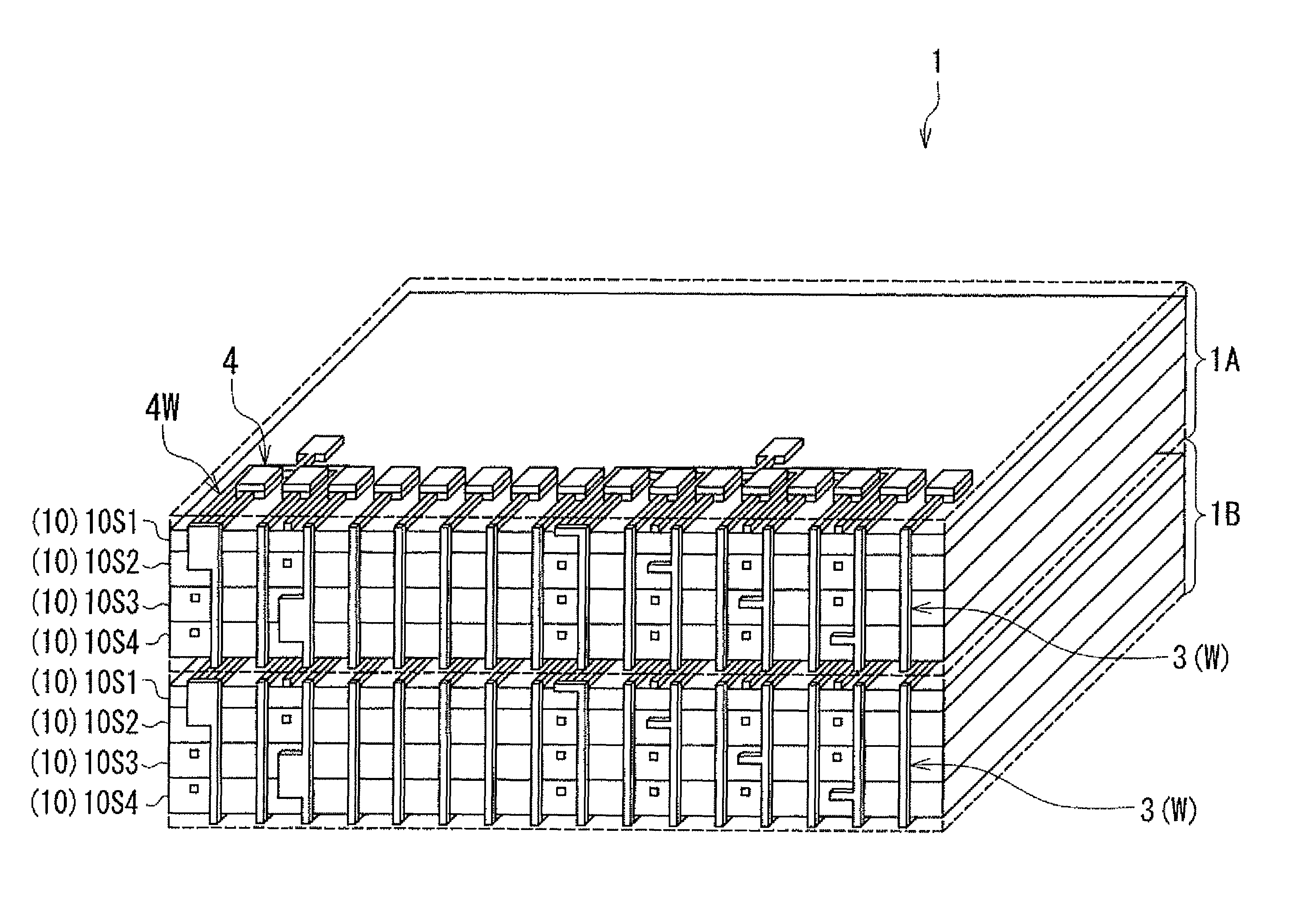 Layered chip package and method of manufacturing same