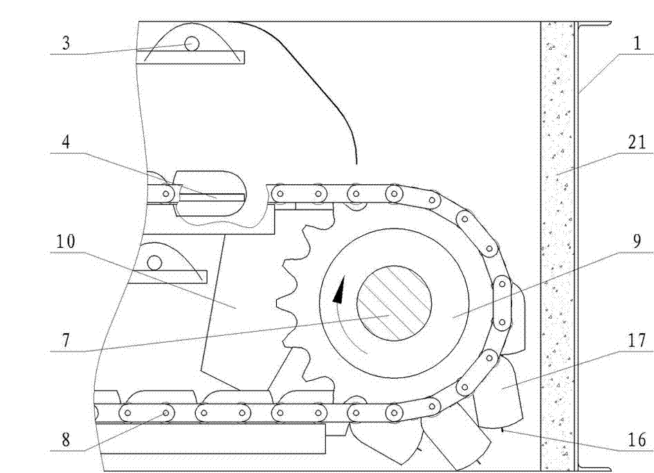 Vegetable dehydrator adopting stiffener chain plates