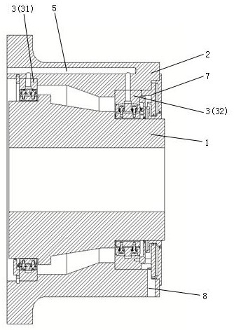 Bearing assembly for wind driven generator