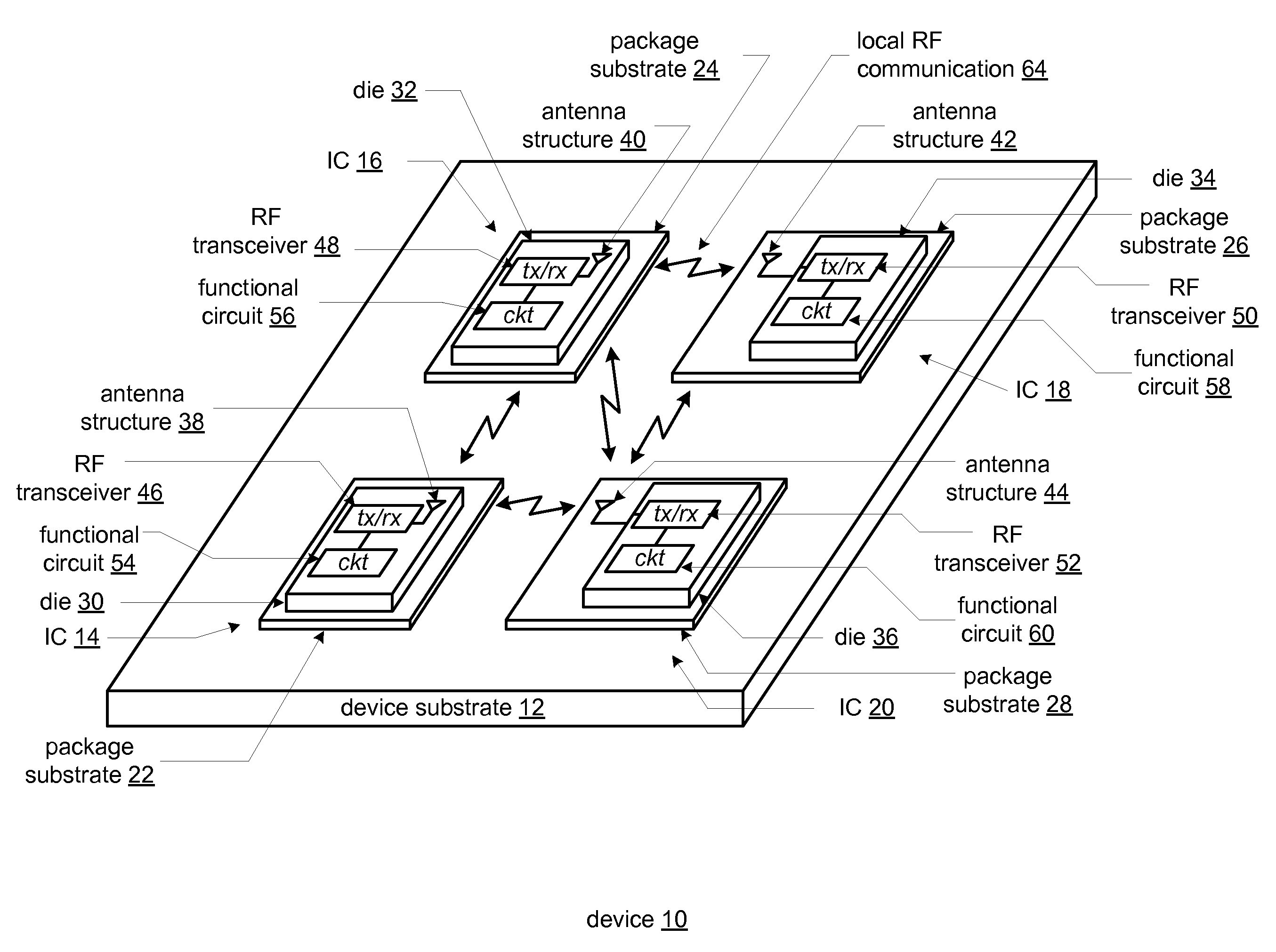 Reconfigurable MIMO transceiver and method for use therewith