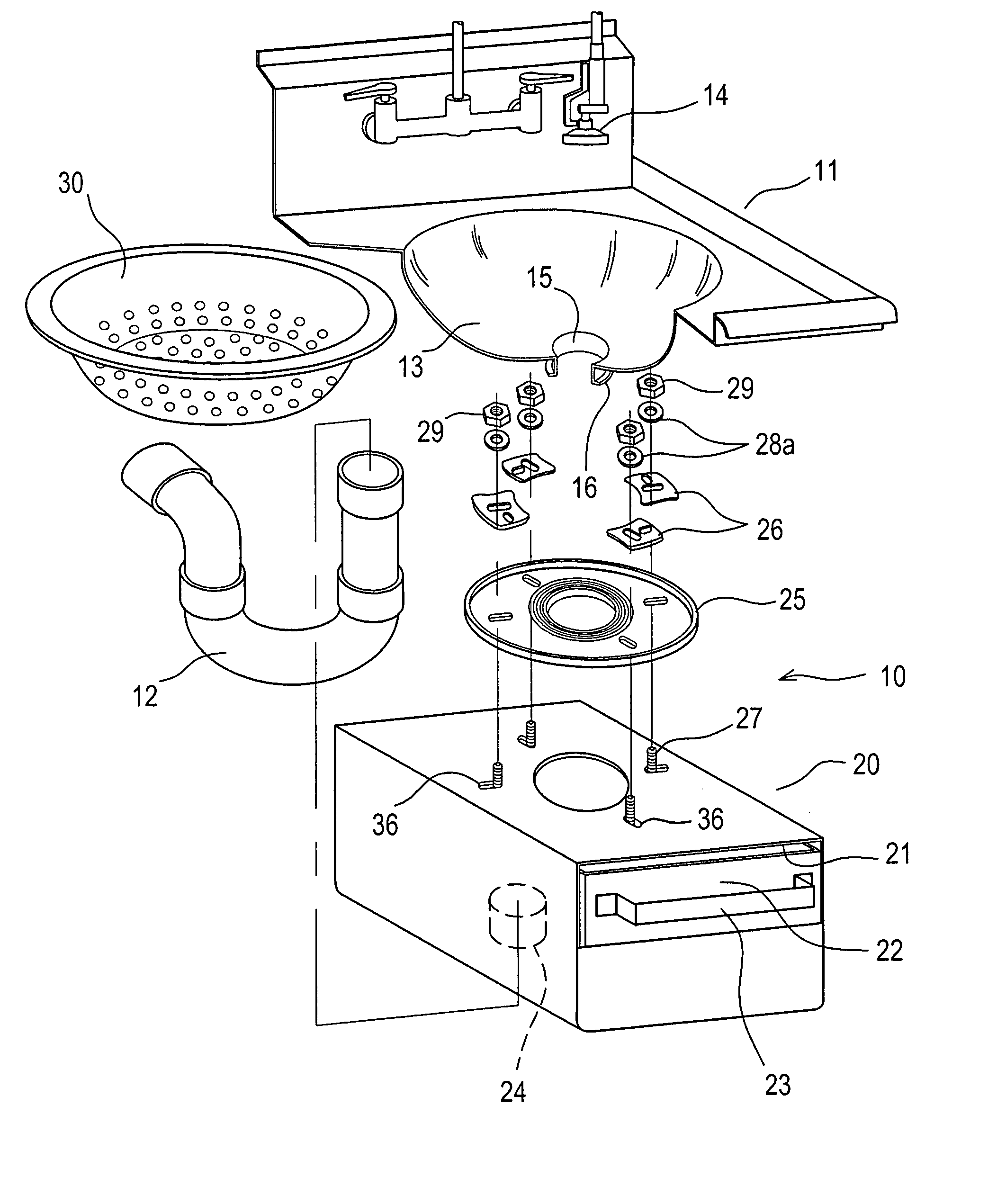 Garbage disposer replacement unit