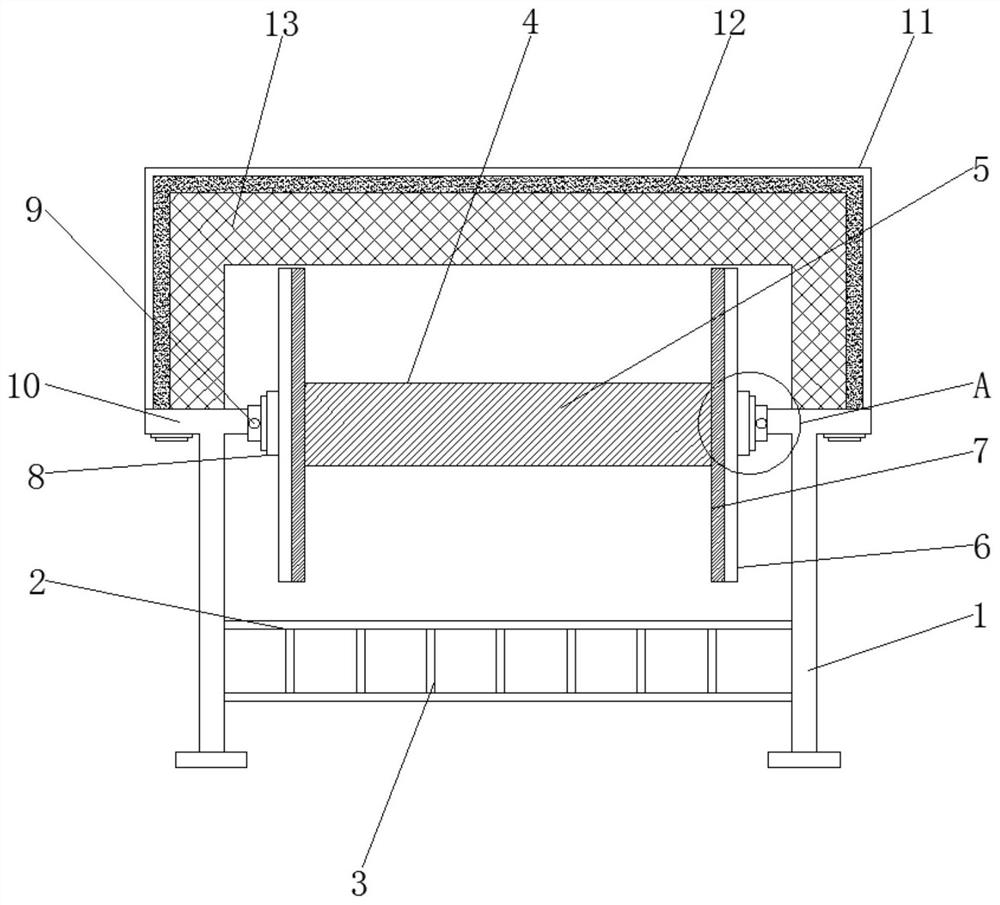 Ground cable guide frame suitable for long and narrow cable duct