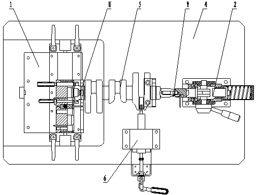 Comprehensive inspection device for measuring position of crankshaft hole