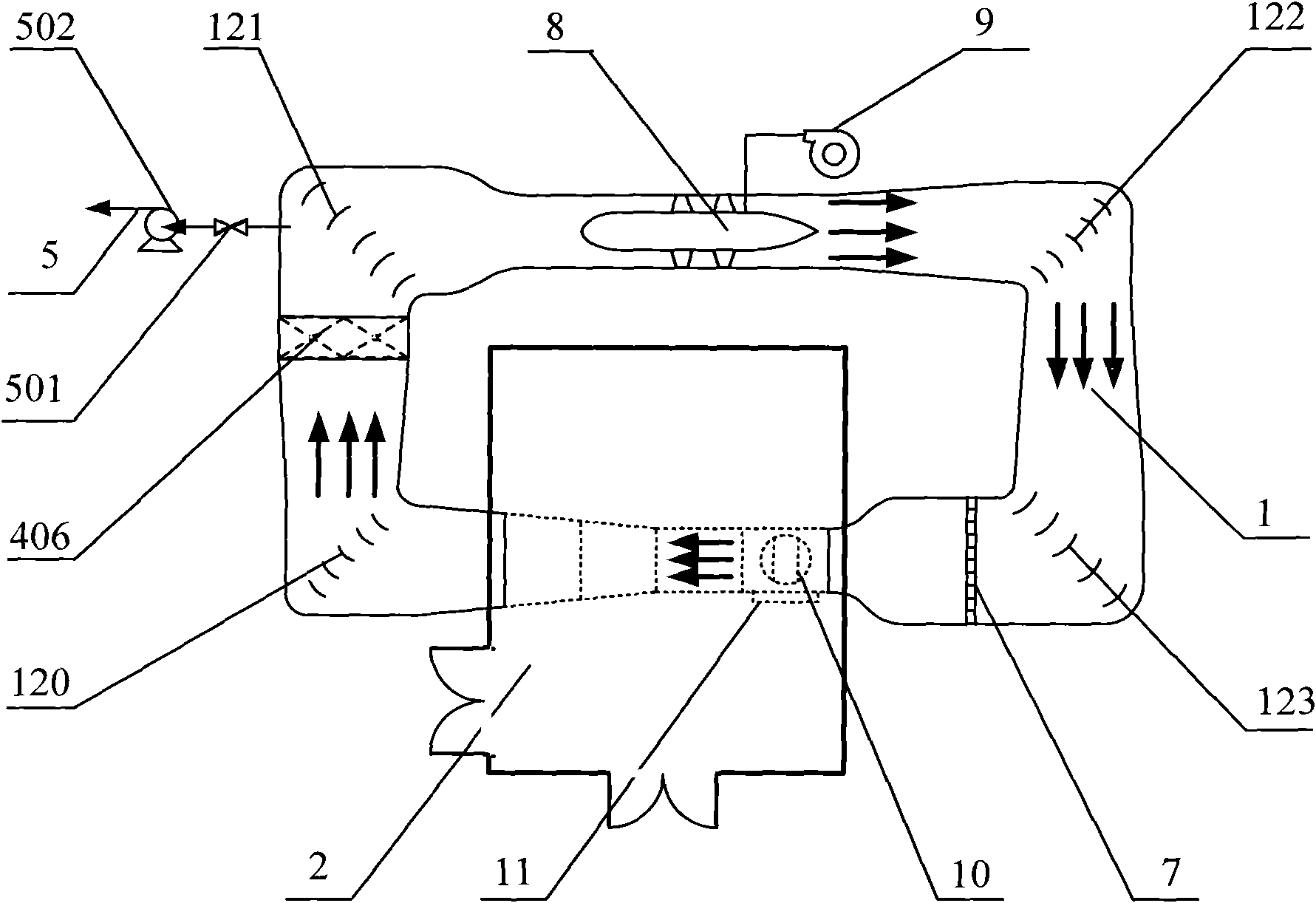 Multifunctional sand dust environment simulation device with changeable test section