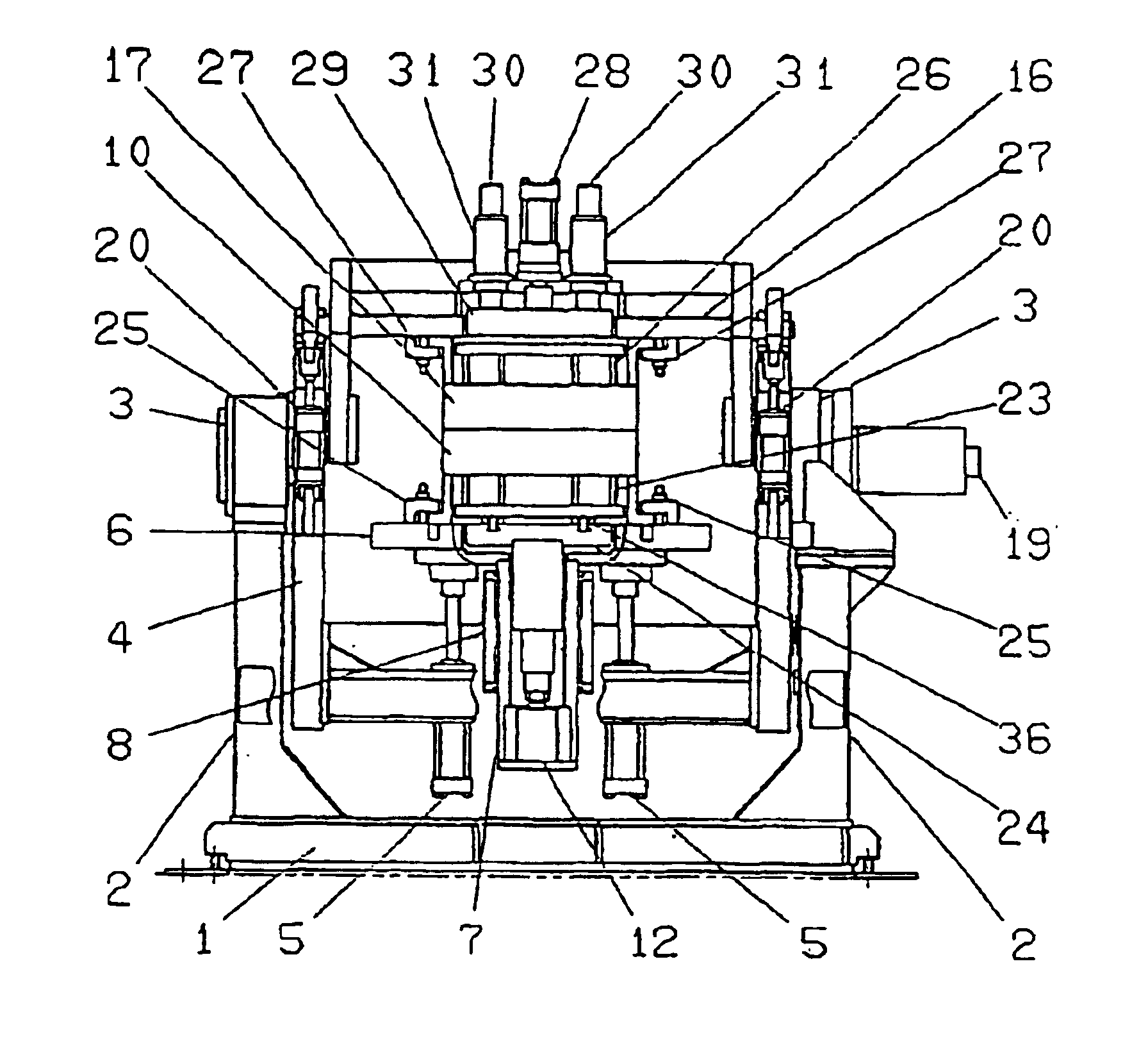 Gravity type tiltable metal mold casting machine