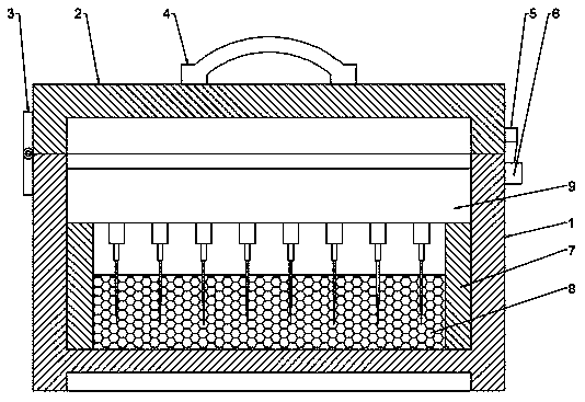 Acupuncture and moxibustion portable box based on composite disinfection technology