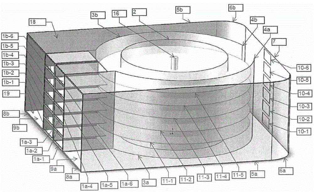 Horizontal multi-layer double circulating air rotary multifunctional metal workpiece heat treatment furnace structure