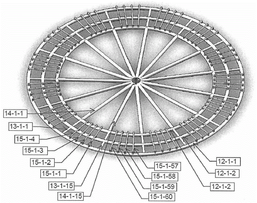 Horizontal multi-layer double circulating air rotary multifunctional metal workpiece heat treatment furnace structure