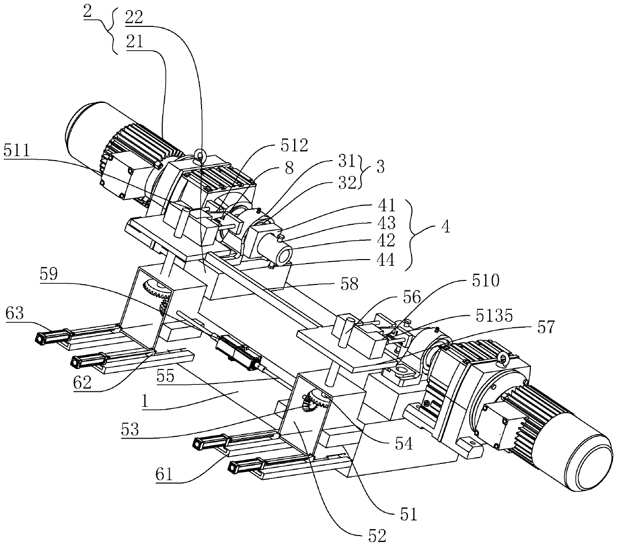 Bidirectional deep machining device