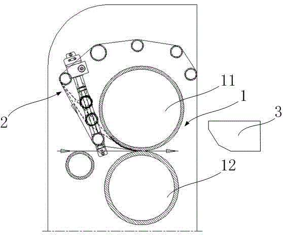 Adjusting roller device for glue-free film laminating machine