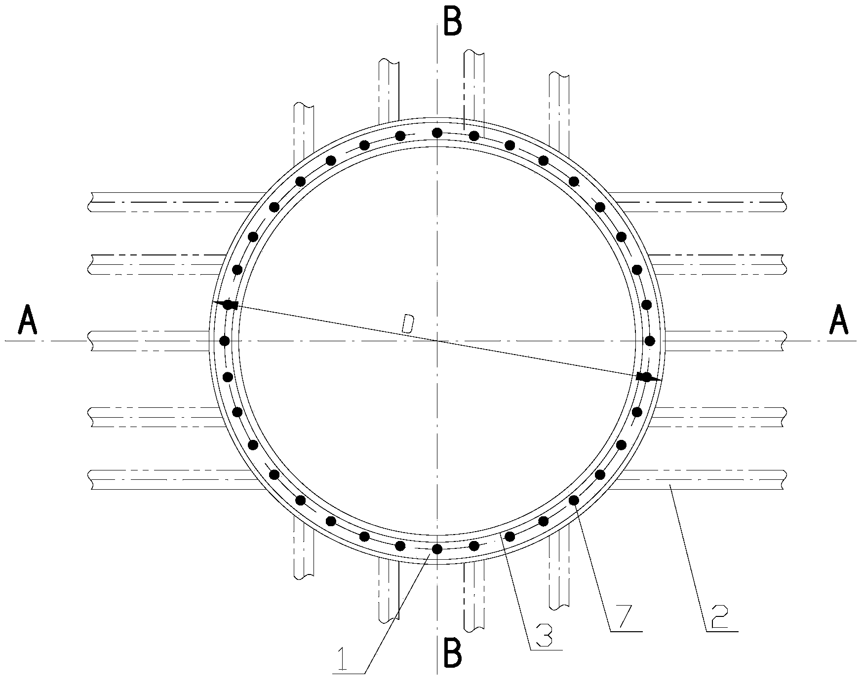 Full rotation steering oar device installation method