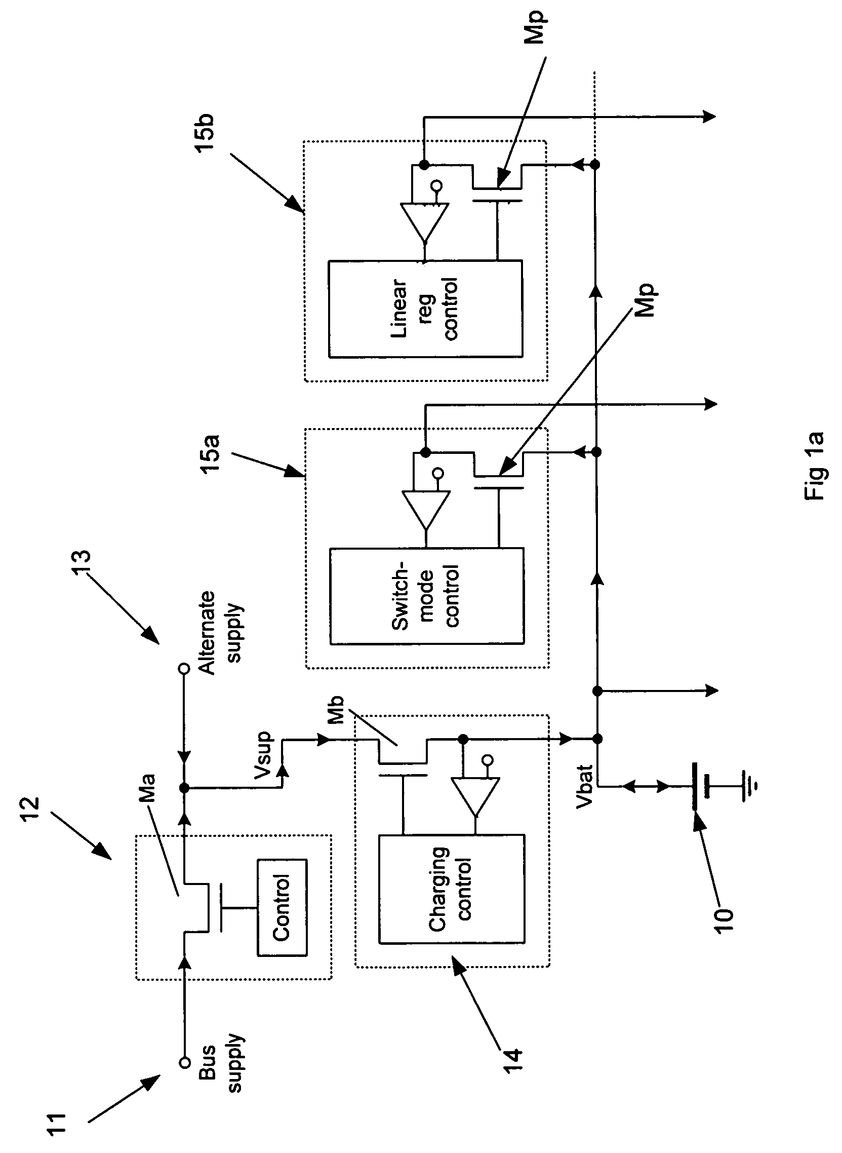 Power supply circuit for portable battery powered device