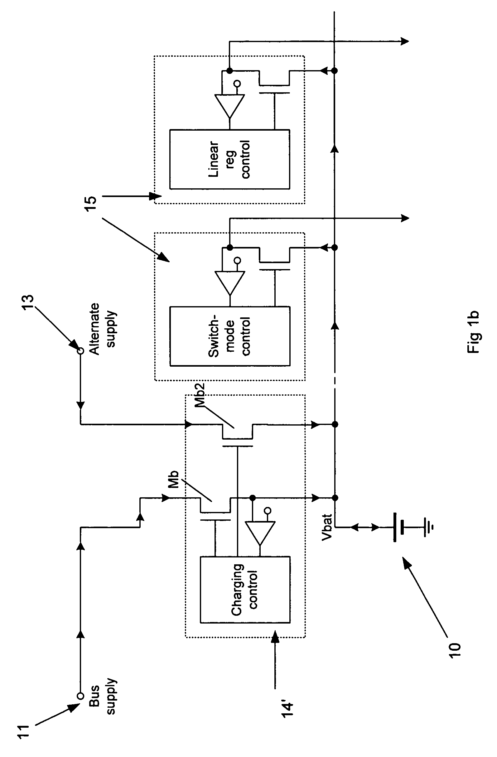 Power supply circuit for portable battery powered device