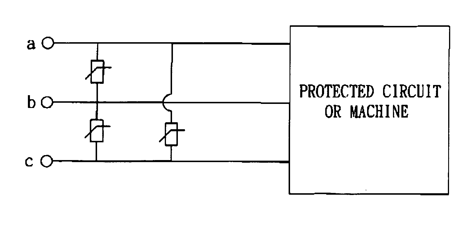 Tri-phase surge protector and its manufacturing method