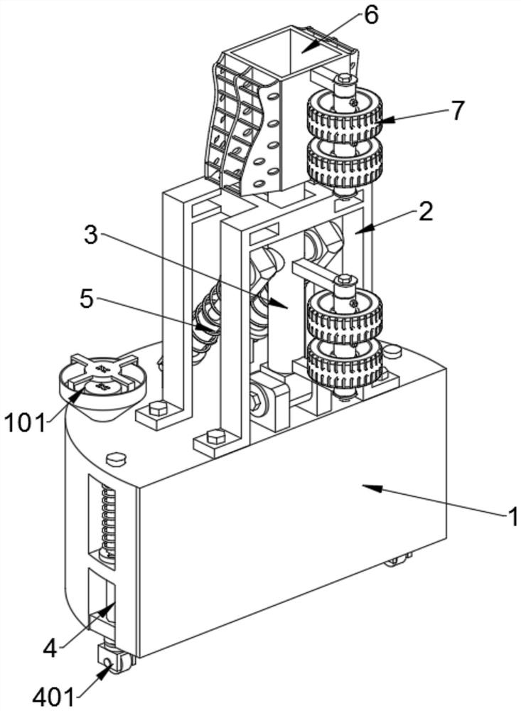 A width limiting device for small road section construction used in traffic engineering