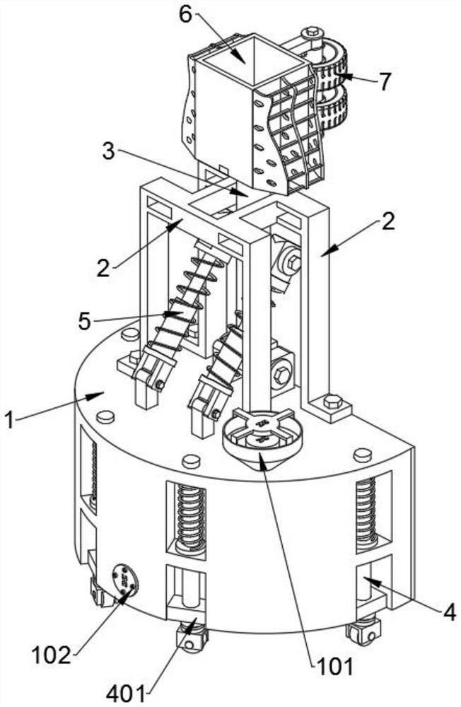 A width limiting device for small road section construction used in traffic engineering