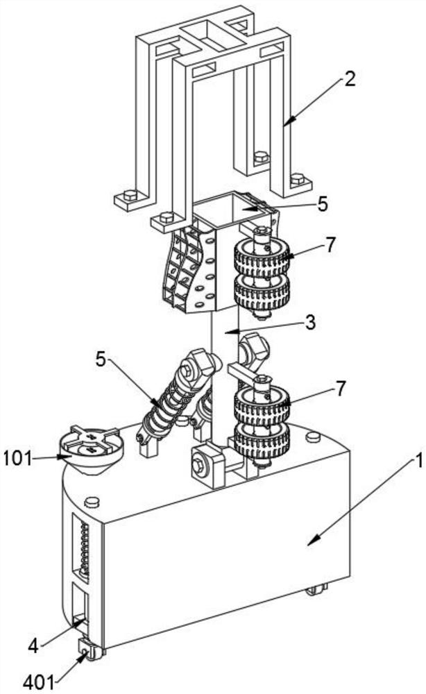 A width limiting device for small road section construction used in traffic engineering