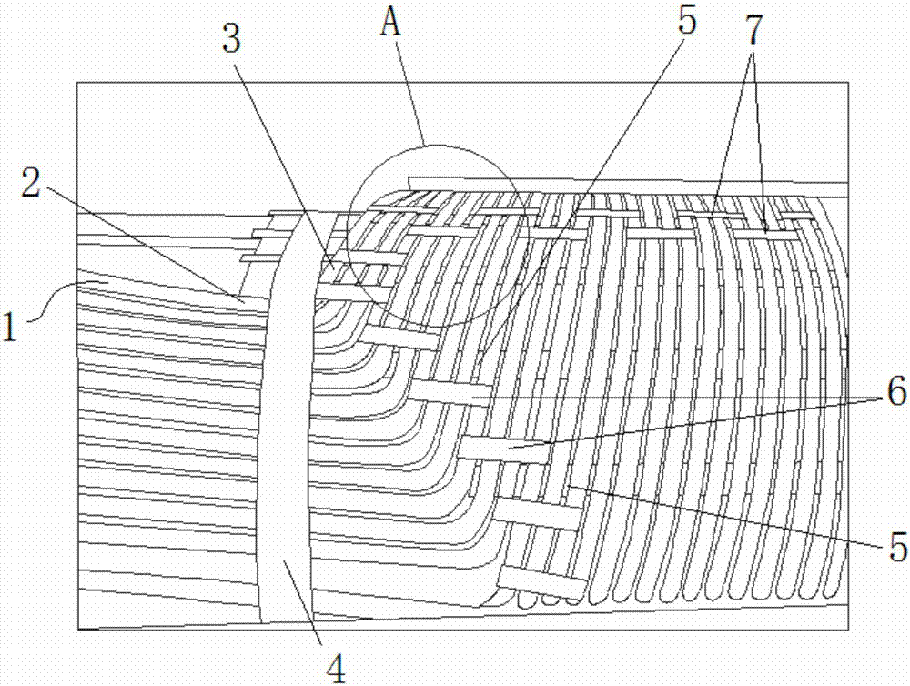 Winding and binding technology for spiral coil of transformer