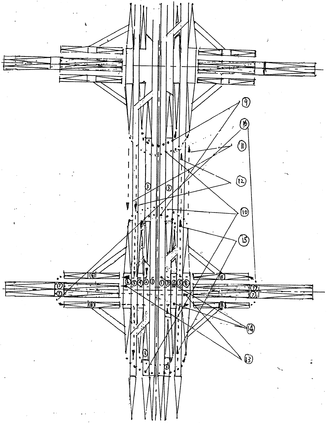 Double passage-type road multifunctional overpass bridge