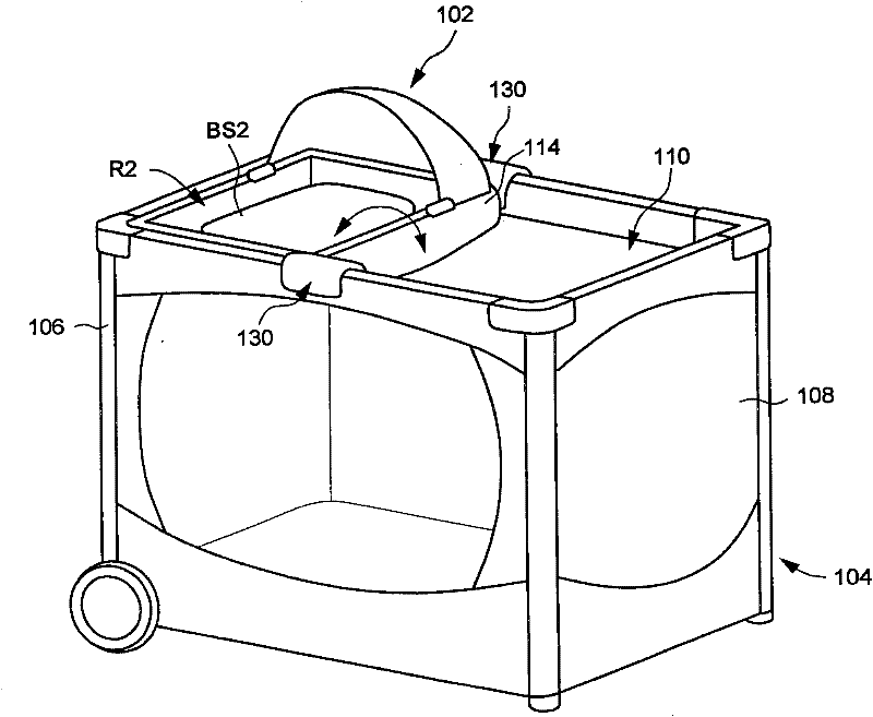 Play yard and child holding accessory suitable for the play yard