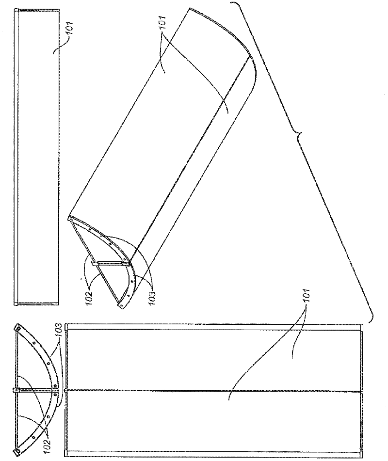 Solid core structure parabolic trough solar energy collection system