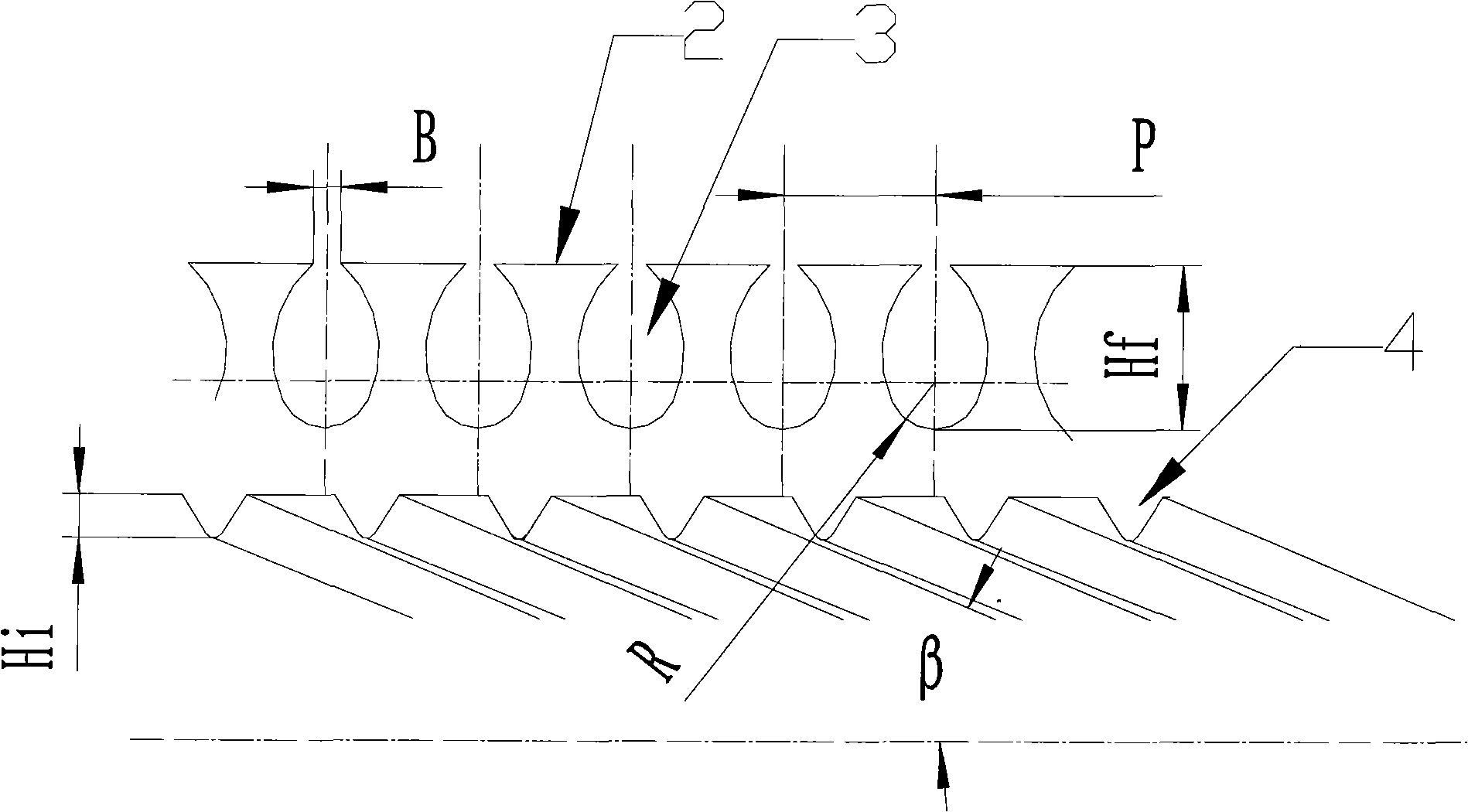 High-efficiency heat exchange tube for heat exchanger in ammonia/carbon dioxide cascade refrigeration system