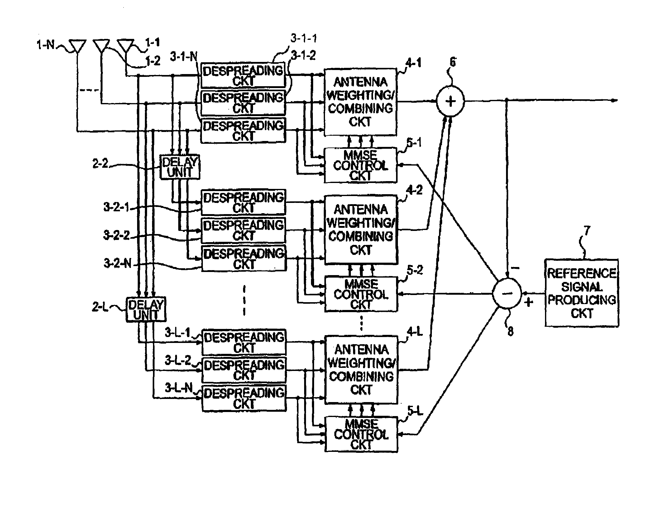 Adaptive array antenna receiving apparatus