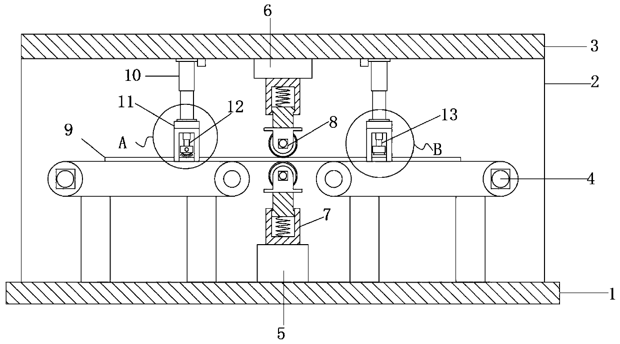 Paperboard film laminating device for paperboard processing