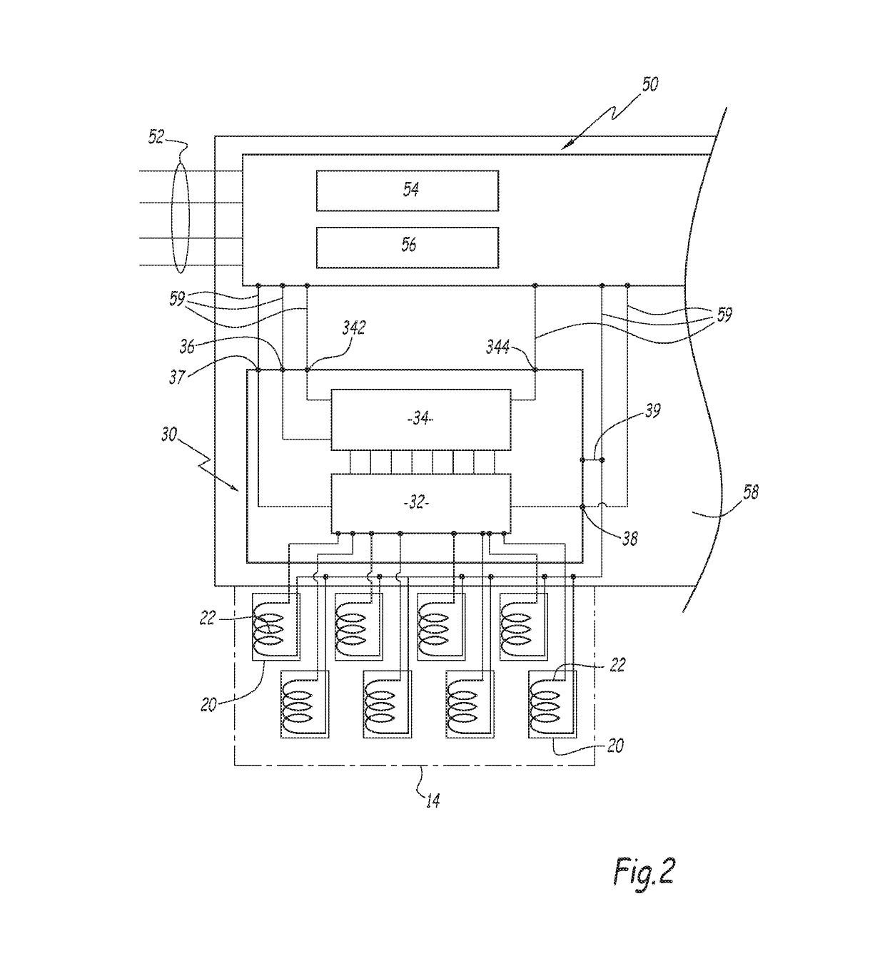 Control system for a jacquard mechanism, jacquard mechanism and weaving machine equipped with such a system