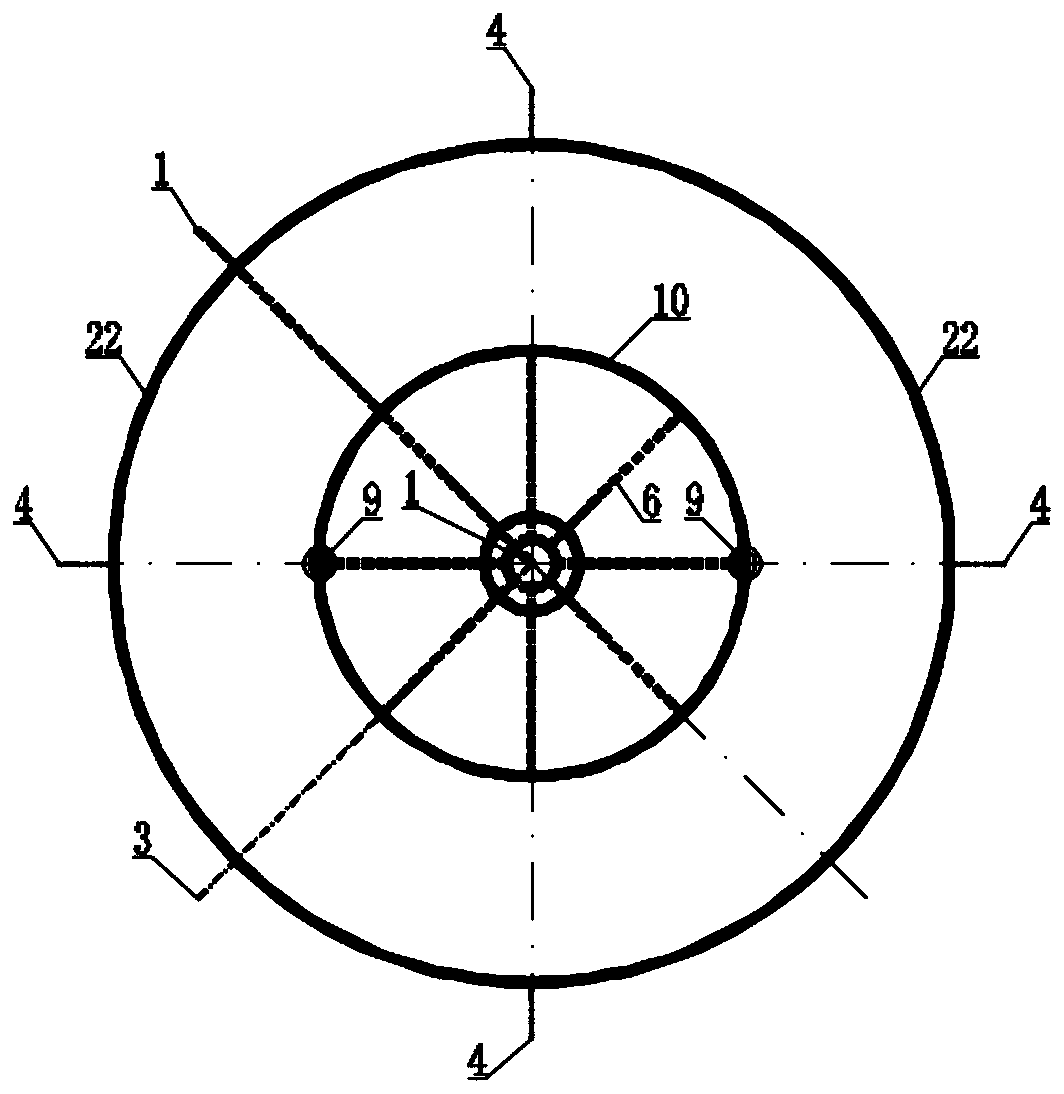 Self-circulation efficient biological denitrification device and working method thereof