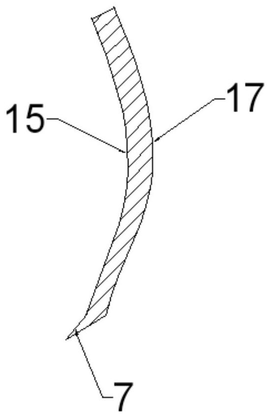 A deep plow knife suitable for clay soil