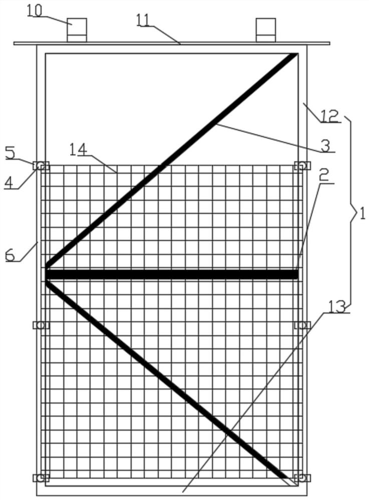 Netting hydrodynamic test device and method