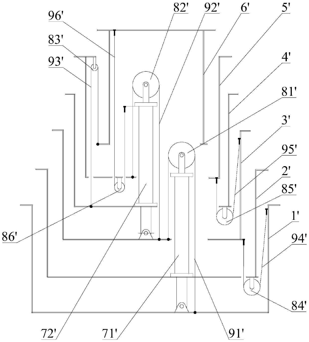 Telescopic arm device and automobile crane