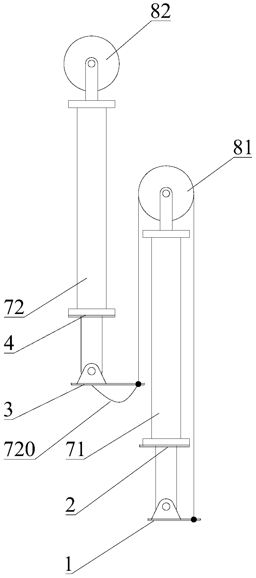 Telescopic arm device and automobile crane