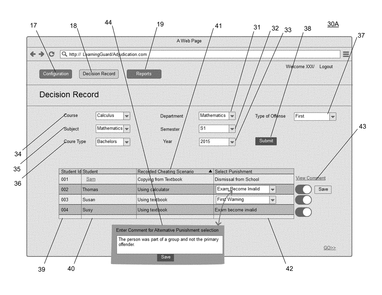 Cheating and fraud prevention method and system