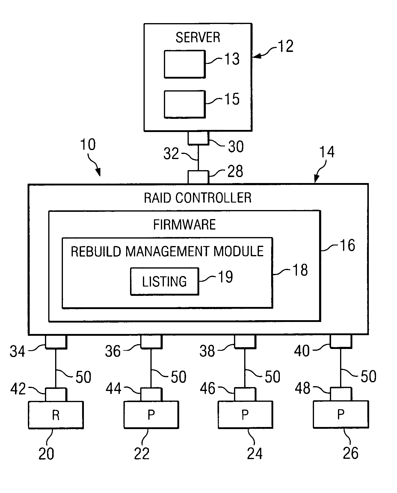 System and method for rebuilding a storage disk