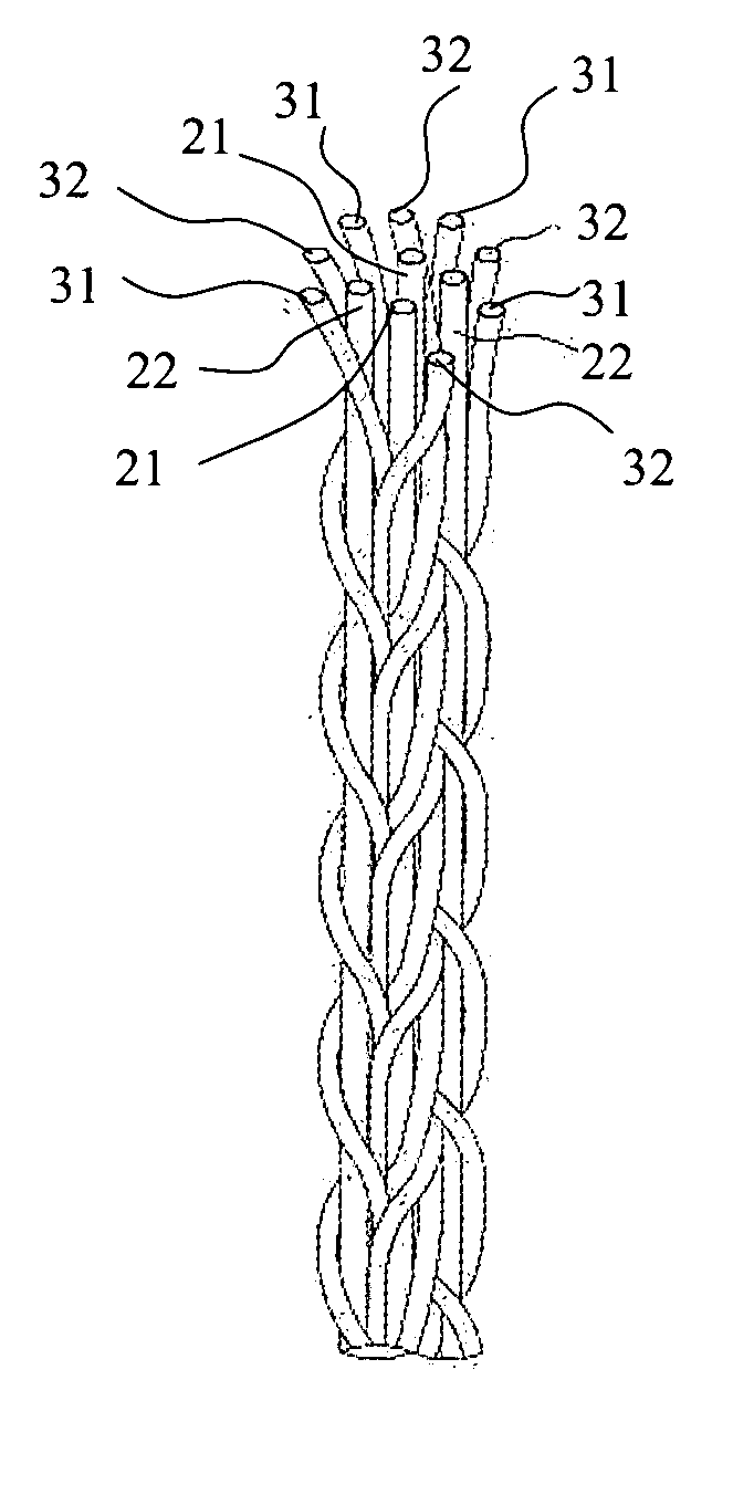 Sound signal wire and process for enhancing rigidity thereof