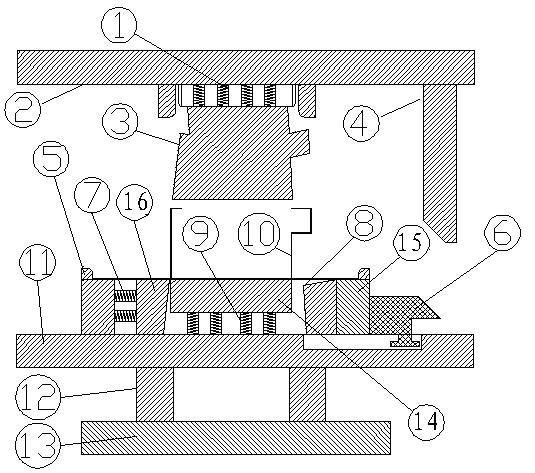 Double stroke lateral-push sliding mechanism bending die