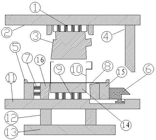 Double stroke lateral-push sliding mechanism bending die